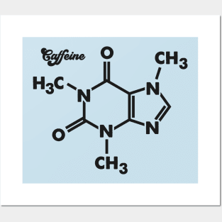 Caffeine Connoisseur: Molecule Drawing for Coffee Lovers Posters and Art